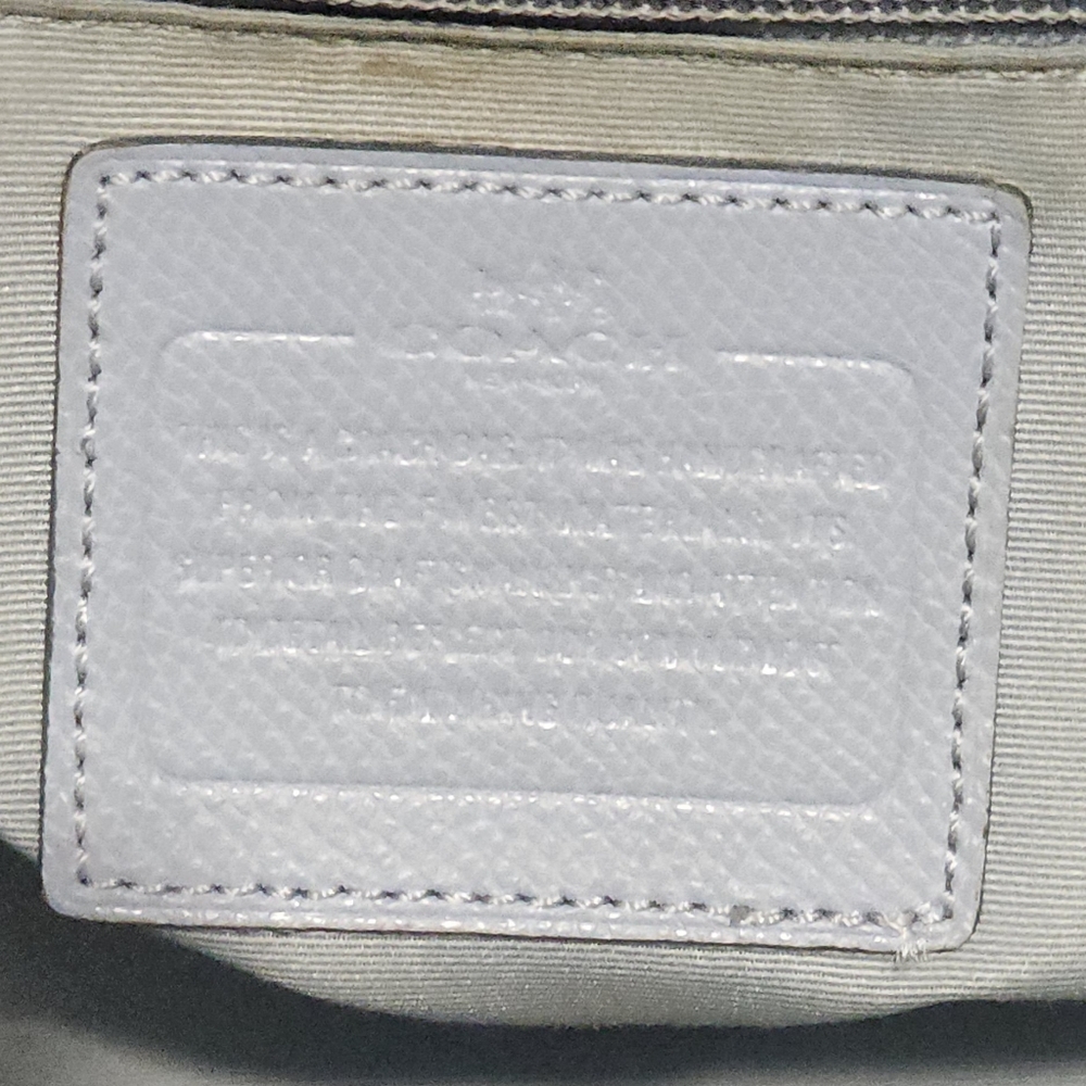 🌷Y2K Authentic Coach Street Zip Tote in Crossgrain Light Blue Leather🌸 - Picture 7 of 12